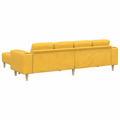 Stoffsofa Helles Gelb Cordstoff