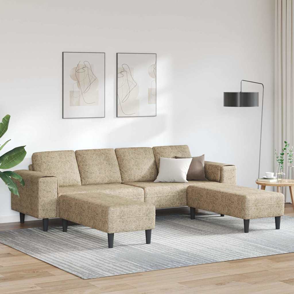 Sofa Set 3 pcs Hellgrau Faux Wildleder