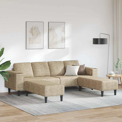 Sofa Set 3 pcs Hellgrau Faux Wildleder