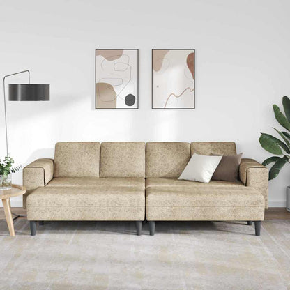 Sofa Set 3 pcs Hellgrau Faux Wildleder