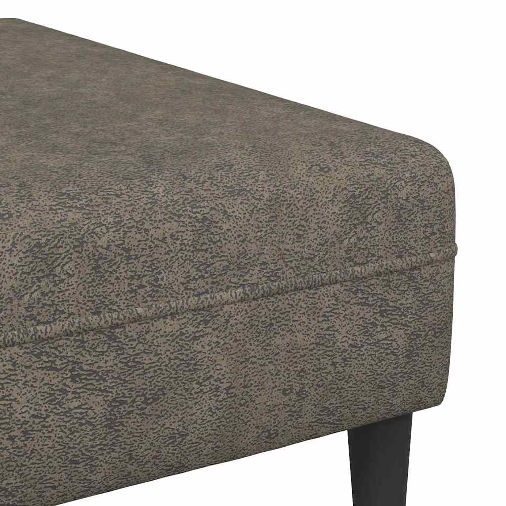 Sofa Set 3 pcs Dunkelgrau Faux Wildleder