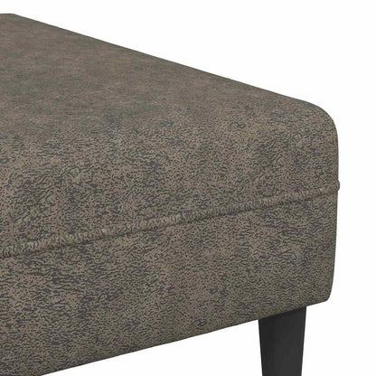 Sofa Set 3 pcs Dunkelgrau Faux Wildleder