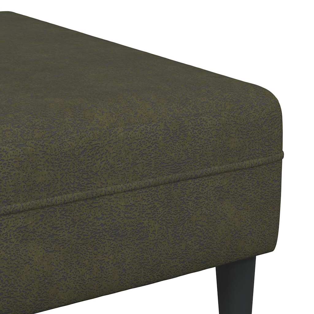 Sofa Set 3 pcs Armeegrün Faux Wildleder