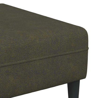Sofa Set 3 pcs Armeegrün Faux Wildleder