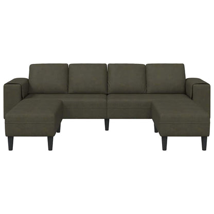 Sofa Set 3 pcs Armeegrün Faux Wildleder