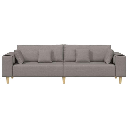 Stoffsofa mit Kissen Taupe 208 cm Stoff