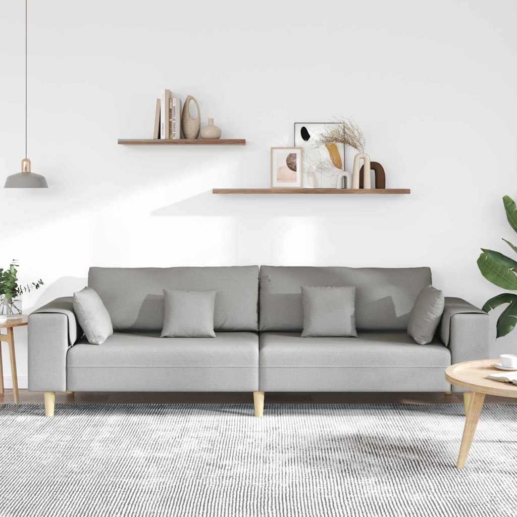 Stoffsofa mit Kissen Wolken-Grau 208 cm Stoff