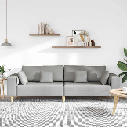 Stoffsofa mit Kissen Wolken-Grau 208 cm Stoff