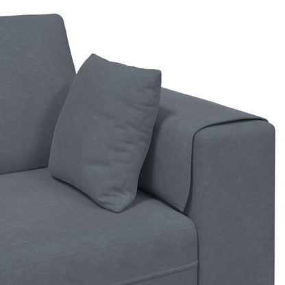 Samt Sofa mit Kissen Dunkelgrau 208 cm Samt