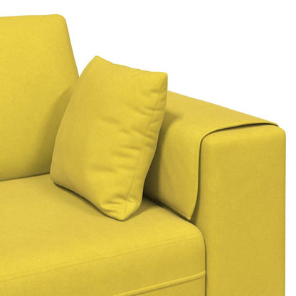 Samt Sofa mit Kissen Gelb 210 cm Samt