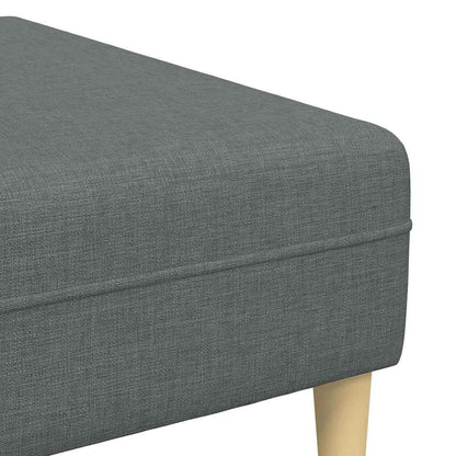 Stoffsofa mit Kissen 3 pcs Dunkelgrau 208 cm Stoff