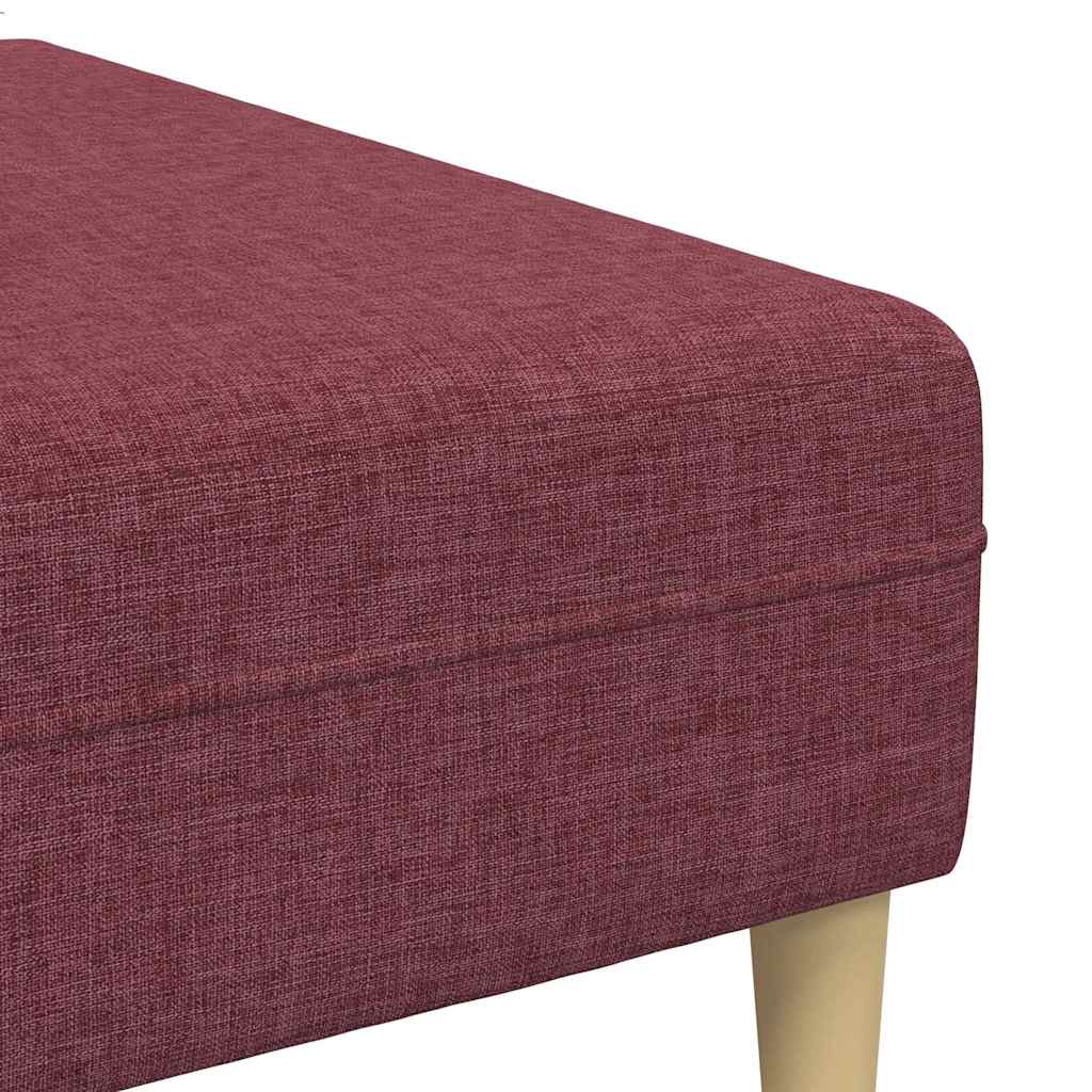 Stoffsofa mit Kissen 3 pcs Weinrot 208 cm Stoff
