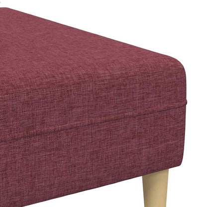 Stoffsofa mit Kissen 3 pcs Weinrot 208 cm Stoff