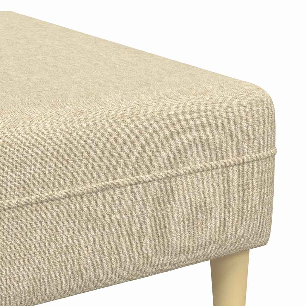 Stoffsofa mit Kissen 3 pcs Creme 208 cm Stoff