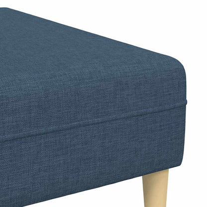 Stoffsofa mit Kissen 3 pcs Blau 208 cm Stoff