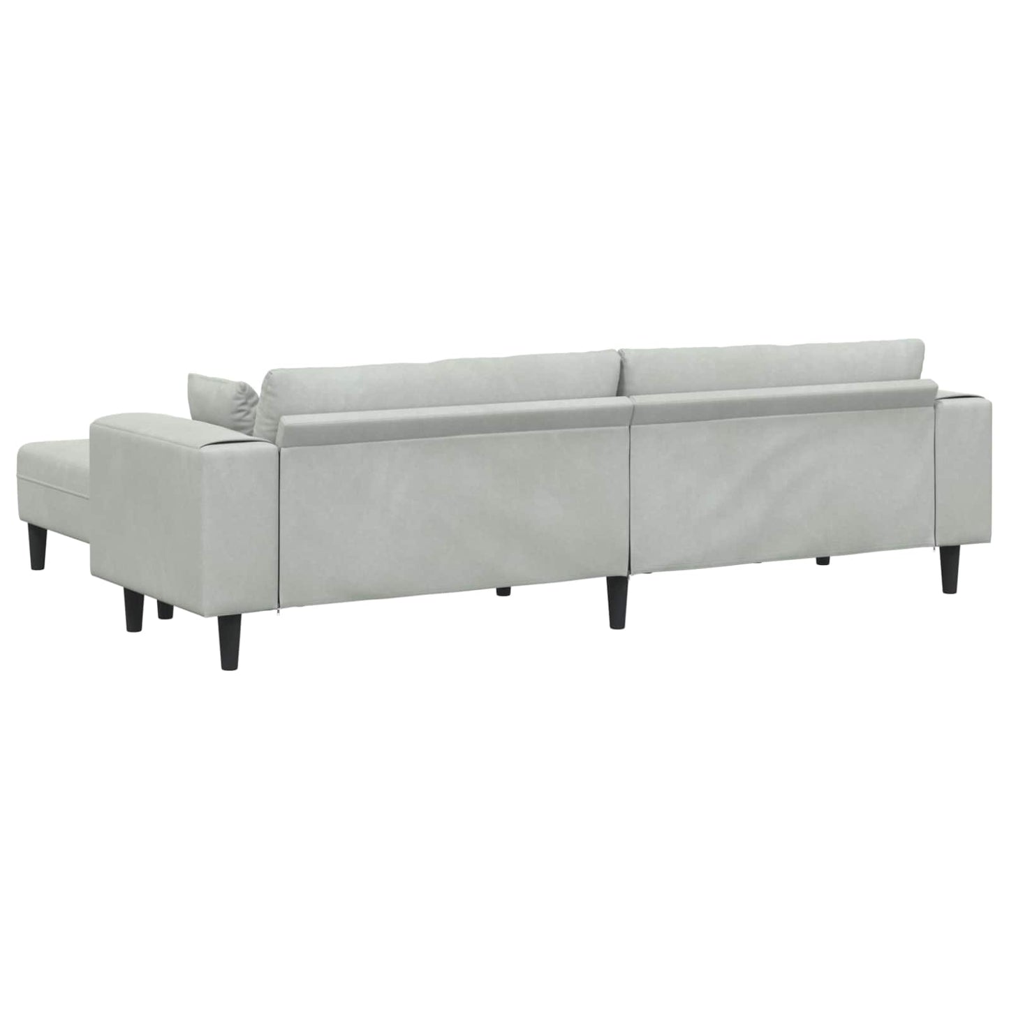Samt Sofa mit Kissen 3 pcs Hellgrau 208 cm Samt