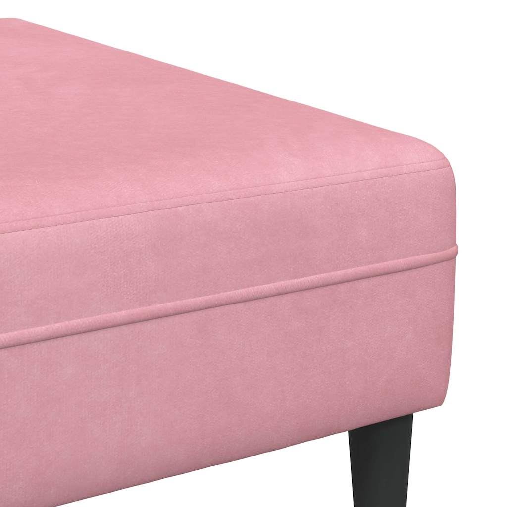 Samt Sofa mit Kissen 3 pcs Rosa 208 cm Samt