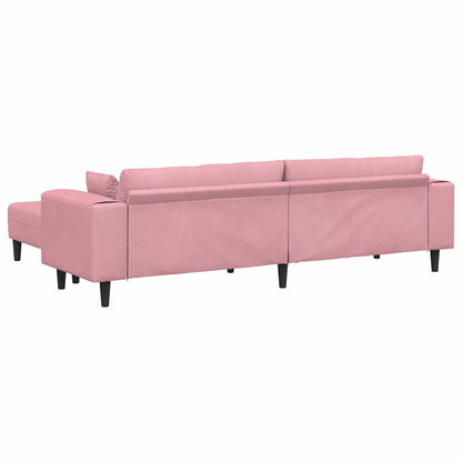 Samt Sofa mit Kissen 3 pcs Rosa 208 cm Samt