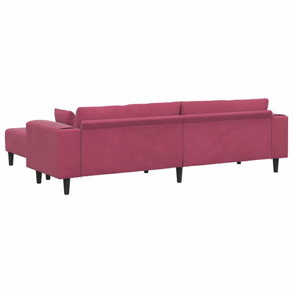 Samt Sofa mit Kissen 3 pcs Weinrot 208 cm Samt