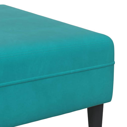 Samt Sofa mit Kissen 3 pcs Türkis 208 cm Samt