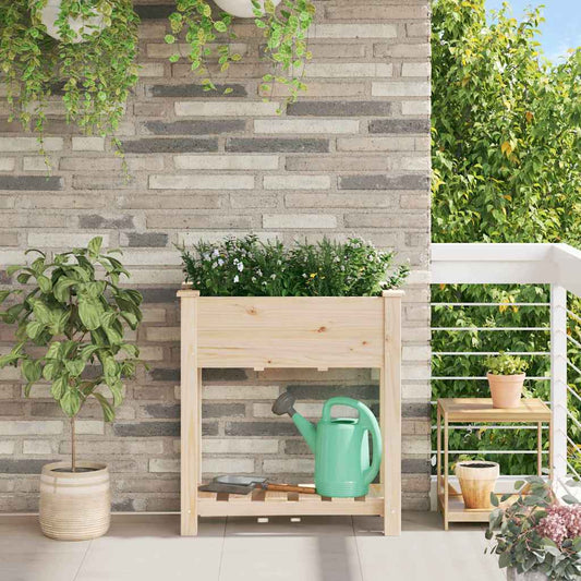 Gartenblumentopf Beige 71 x 37 x 76.5 cm Massives Fichtenholz