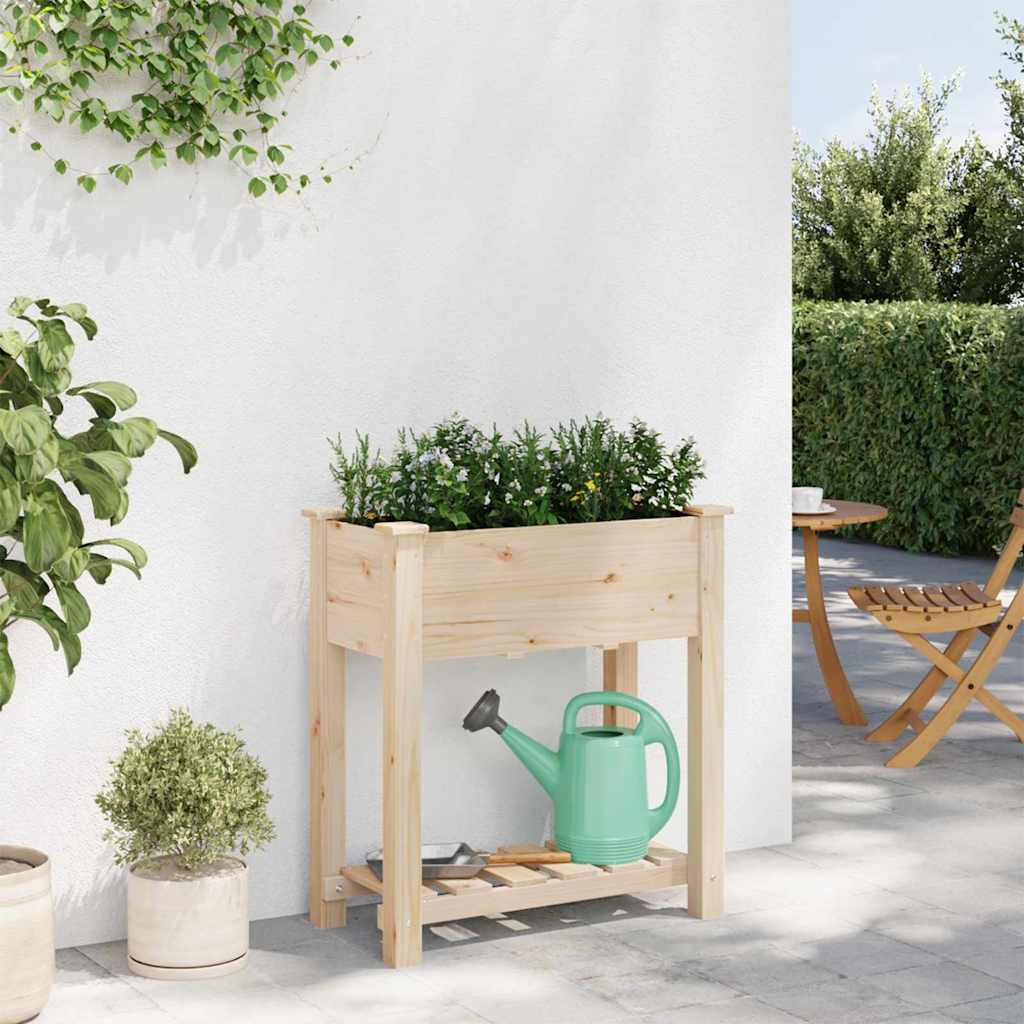 Gartenblumentopf Beige 71 x 37 x 76.5 cm Massives Fichtenholz