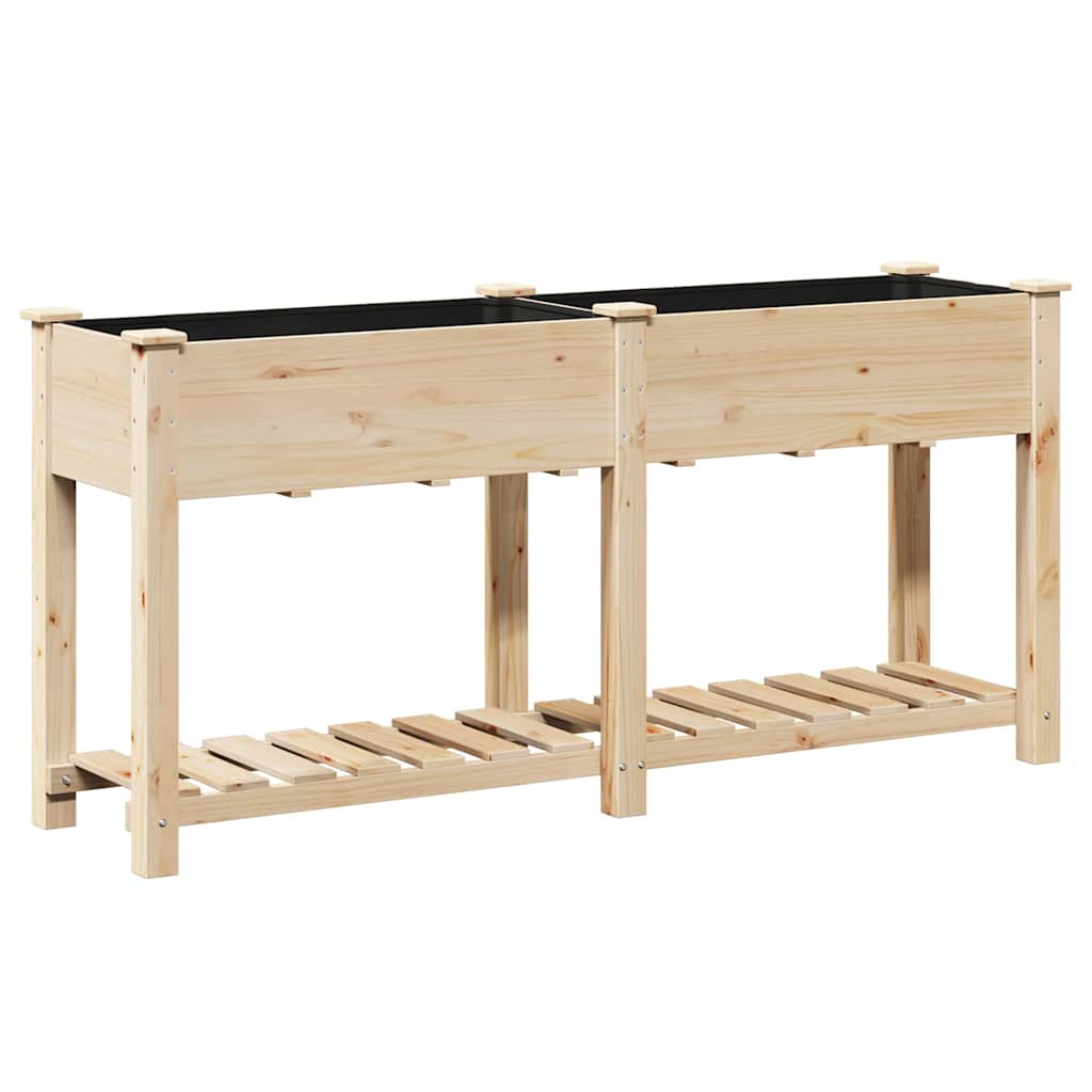 Gartenblumentopf Beige 161 x 43 x 76.5 cm Massives Fichtenholz