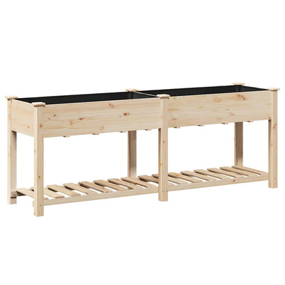 Gartenblumentopf Beige 203 x 53 x 76.5 cm Massives Fichtenholz
