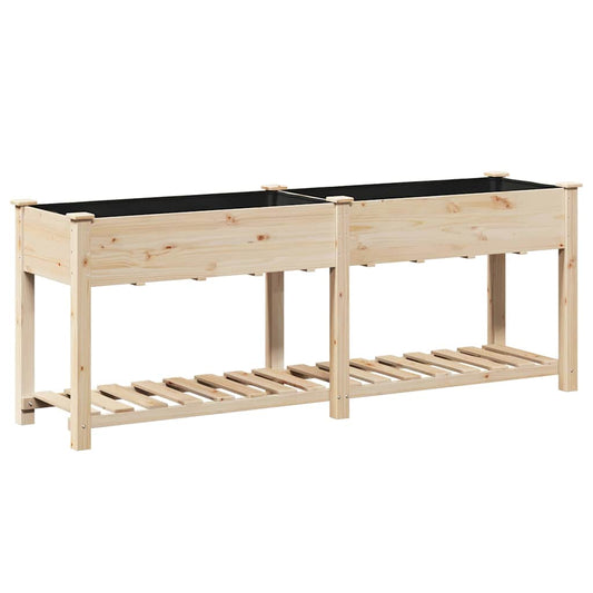 Gartenblumentopf Beige 203 x 53 x 76.5 cm Massives Fichtenholz