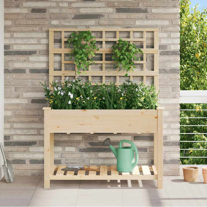 Gartenblumentopf Beige 115 x 60.5 x 153 cm Massives Fichtenholz