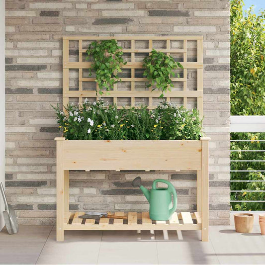 Gartenblumentopf Beige 115 x 60.5 x 153 cm Massives Fichtenholz
