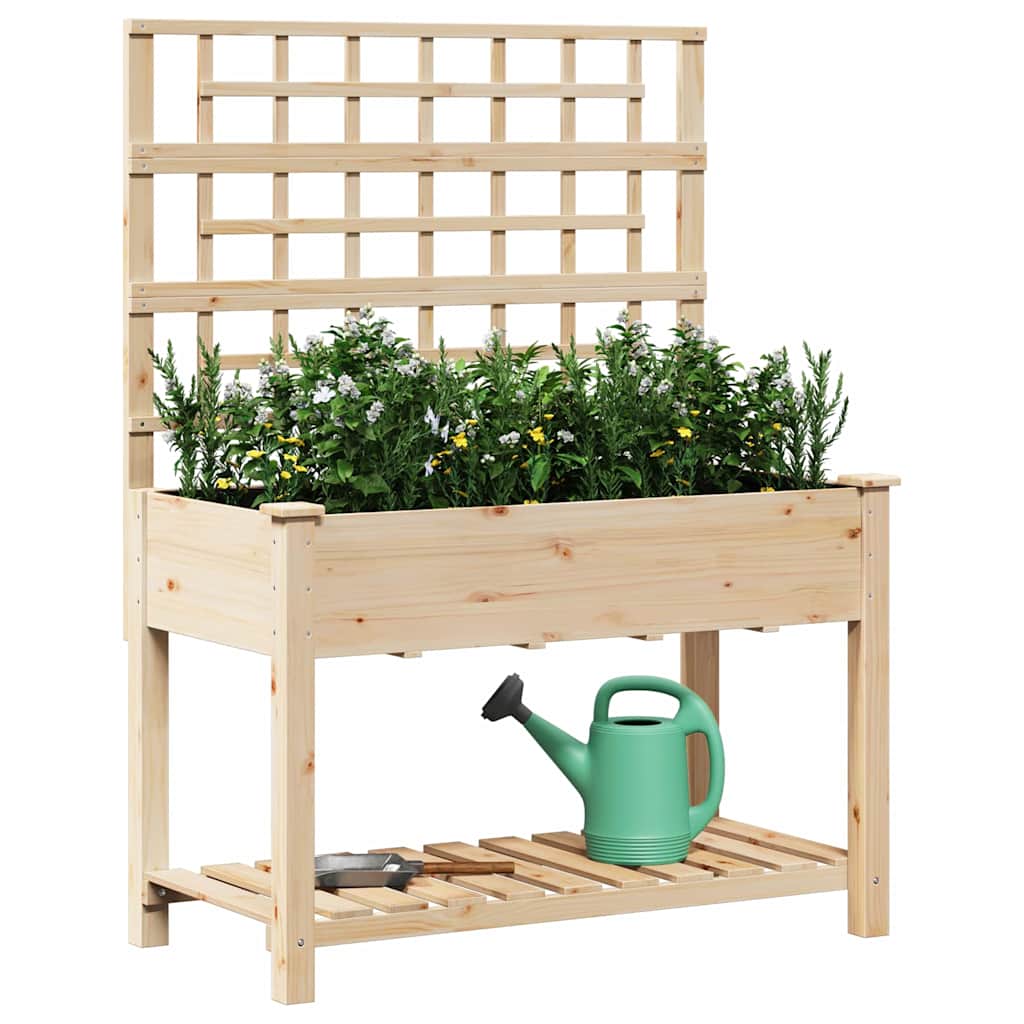 Gartenblumentopf Beige 115 x 60.5 x 153 cm Massives Fichtenholz