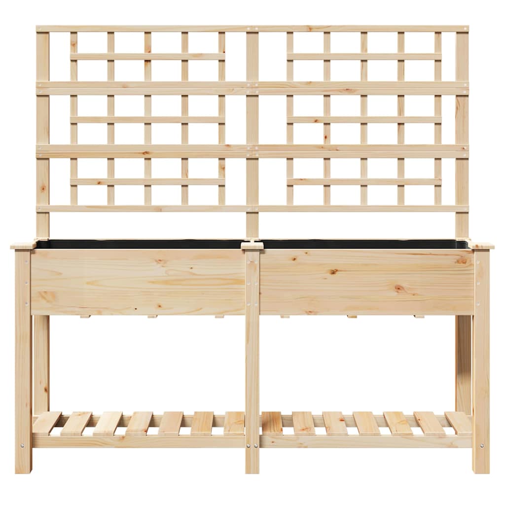 Gartenblumentopf Beige 161 x 46 x 152.5 cm Massives Fichtenholz