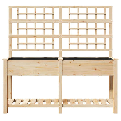 Gartenblumentopf Beige 161 x 46 x 152.5 cm Massives Fichtenholz