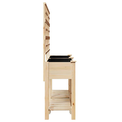 Gartenblumentopf Beige 161 x 46 x 152.5 cm Massives Fichtenholz