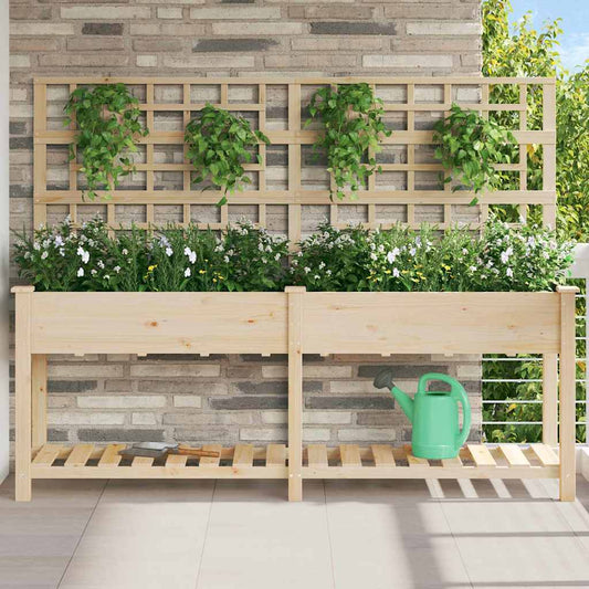 Gartenblumentopf mit Regal Beige 203.5 x 54 x 152.5 cm