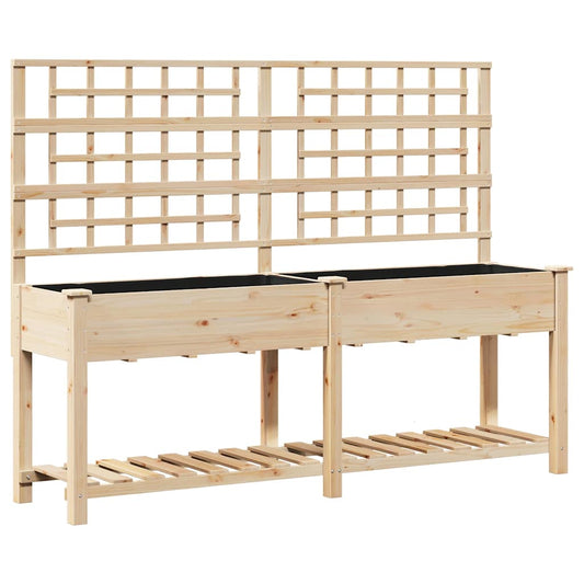 Gartenblumentopf mit Regal Beige 203.5 x 54 x 152.5 cm