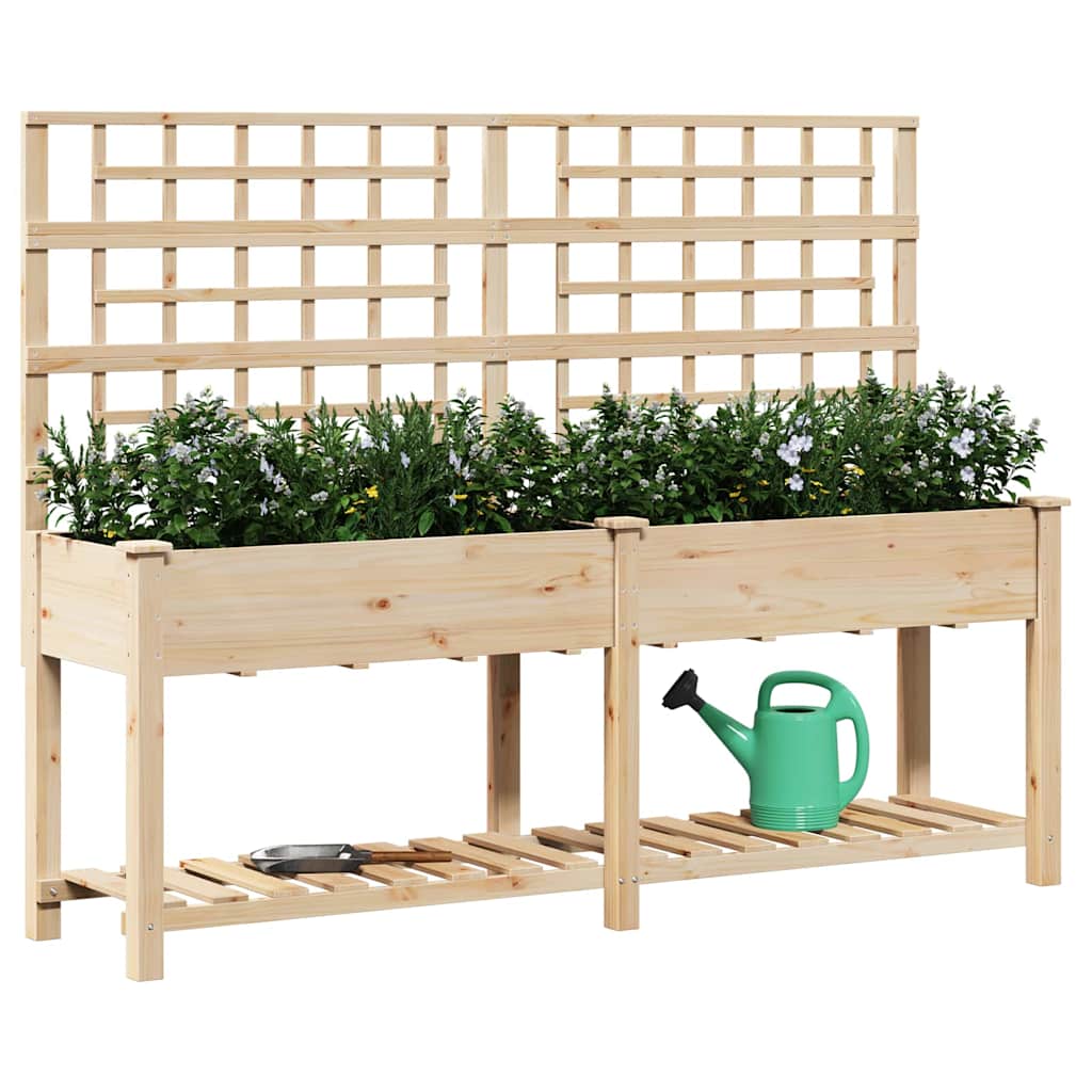 Gartenblumentopf mit Regal Beige 203.5 x 54 x 152.5 cm