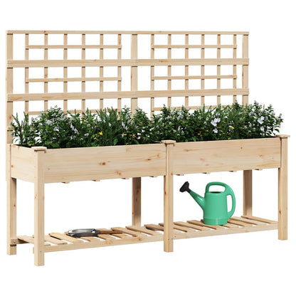 Gartenblumentopf mit Regal Beige 203.5 x 54 x 152.5 cm