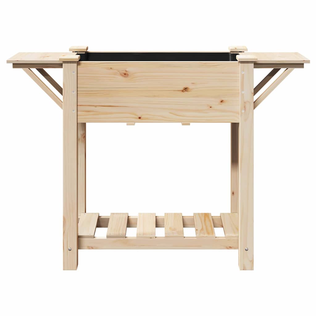 Gartenblumentopf Beige 111 x 37 x 76.5 cm Massives Fichtenholz