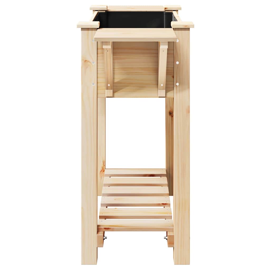 Gartenblumentopf Beige 111 x 37 x 76.5 cm Massives Fichtenholz