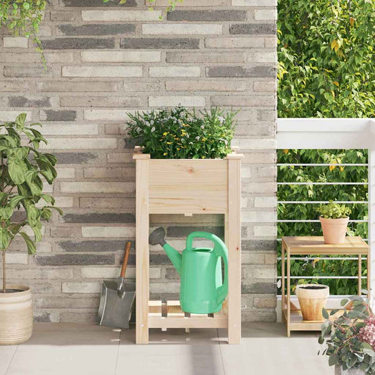 Gartenblumentopf Beige 45 x 45 x 76.5 cm Massives Fichtenholz