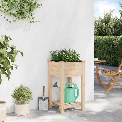Gartenblumentopf Beige 45 x 45 x 76.5 cm Massives Fichtenholz