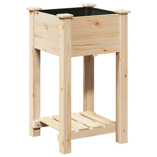 Gartenblumentopf Beige 45 x 45 x 76.5 cm Massives Fichtenholz