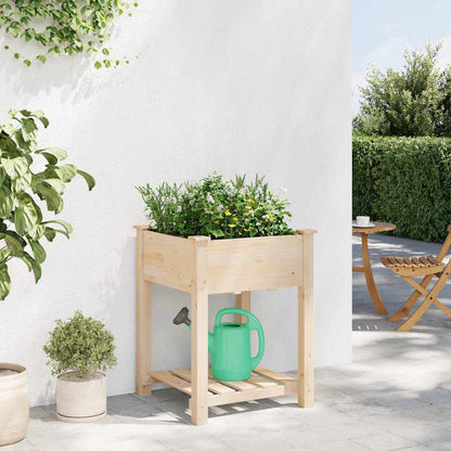 Gartenblumentopf Beige 60.5 x 60 x 76.5 cm Massives Fichtenholz