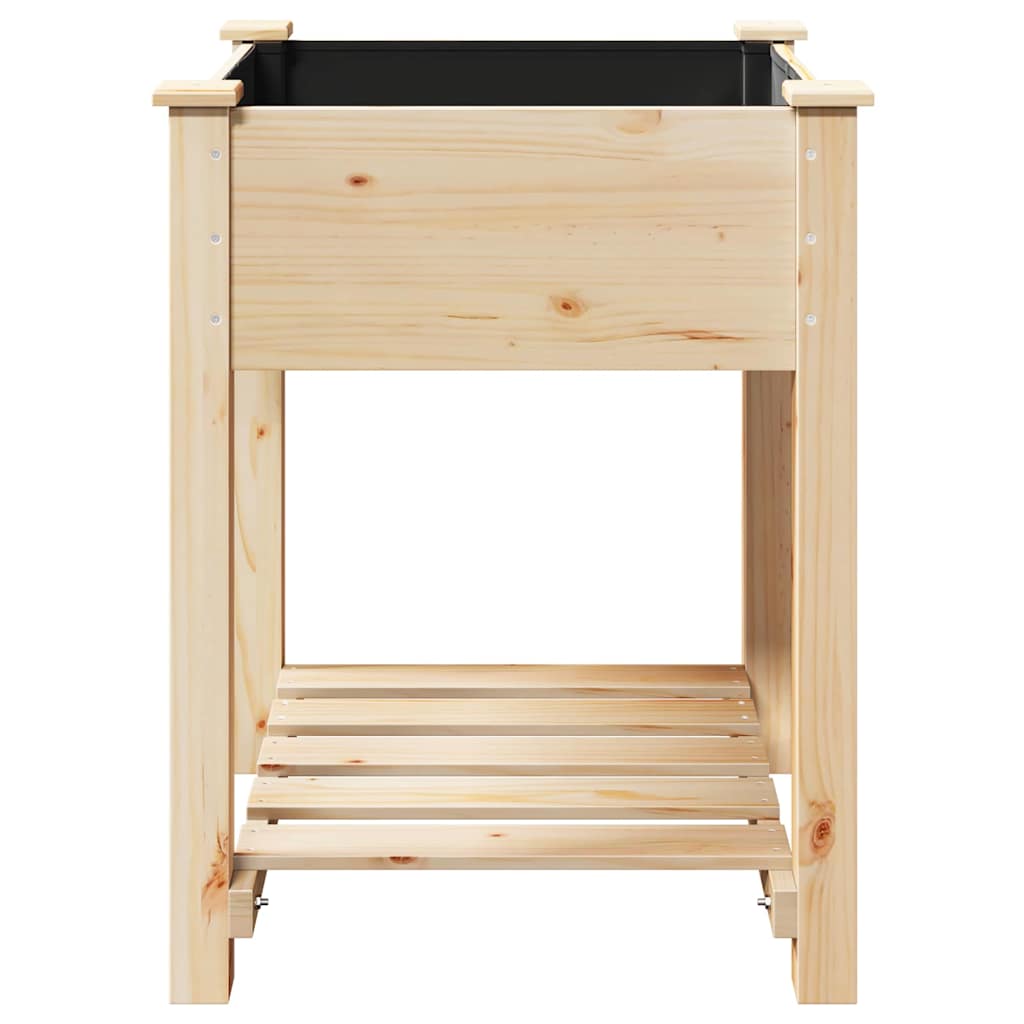 Gartenblumentopf Beige 60.5 x 60 x 76.5 cm Massives Fichtenholz