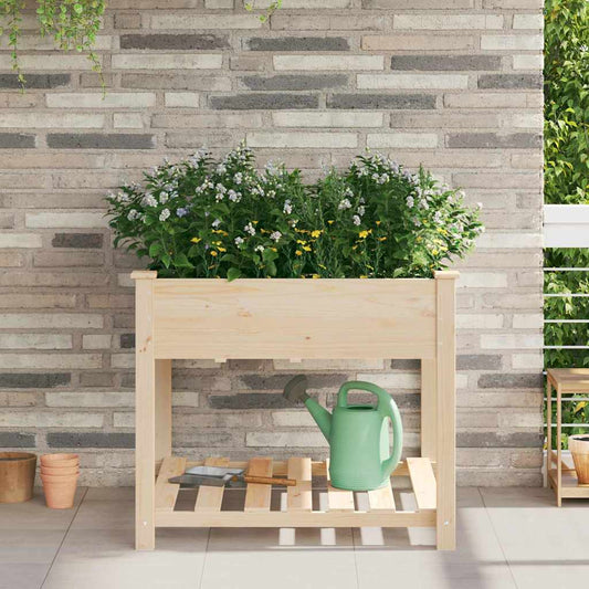 Gartenblumentopf Beige 90 x 90 x 76.5 cm Massives Fichtenholz