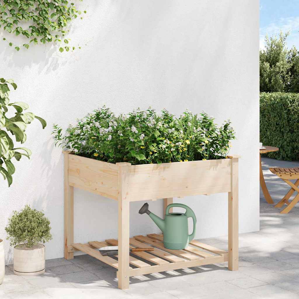 Gartenblumentopf Beige 90 x 90 x 76.5 cm Massives Fichtenholz