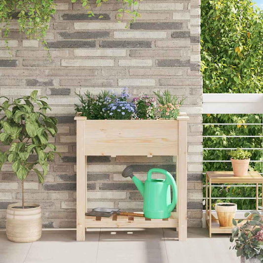 Gartenblumentopf Beige 71 x 37 x 76.5 cm Massives Fichtenholz