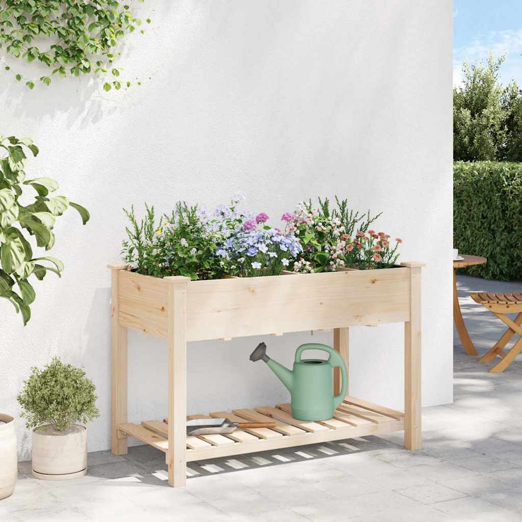 Gartenblumentopf Beige 115 x 59 x 76.5 cm Massives Fichtenholz